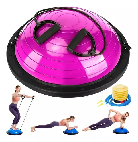 Balon Bosu Rog 60cm + Manillas+inflador Yoga