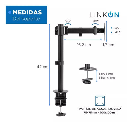 Soporte Brazo Para Monitor Vertical De Escritorio