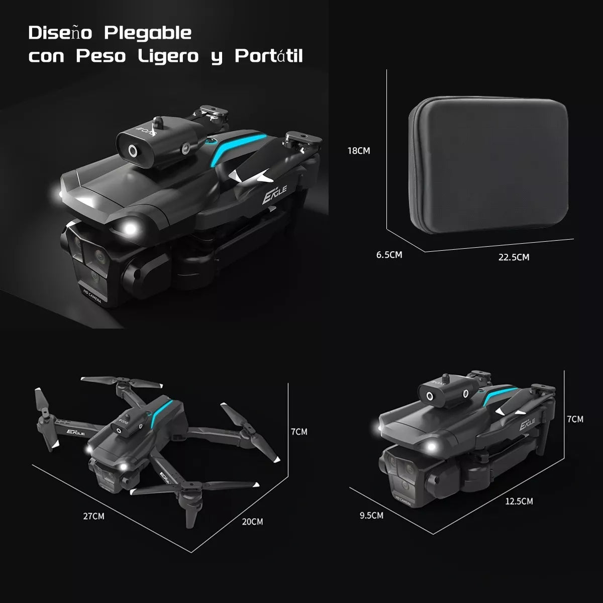 Mini Drone 4K HYTOBP con Tres Cámaras