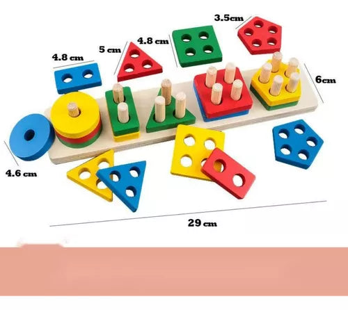 Pack 10 Juguetes Didácticos De Madera Para Niños